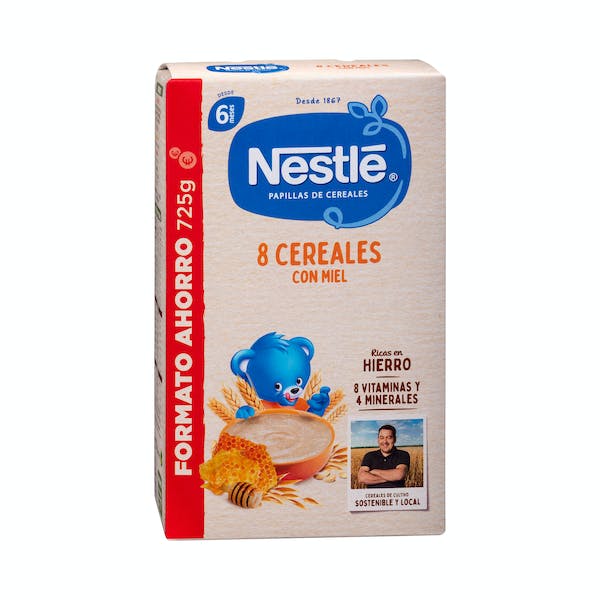 Papilla 8 cereales con miel Nestlé +6 meses