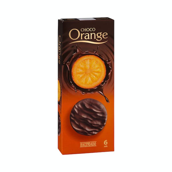 Naranja confitada bañada con chocolate negro Hacendado Choco Orange